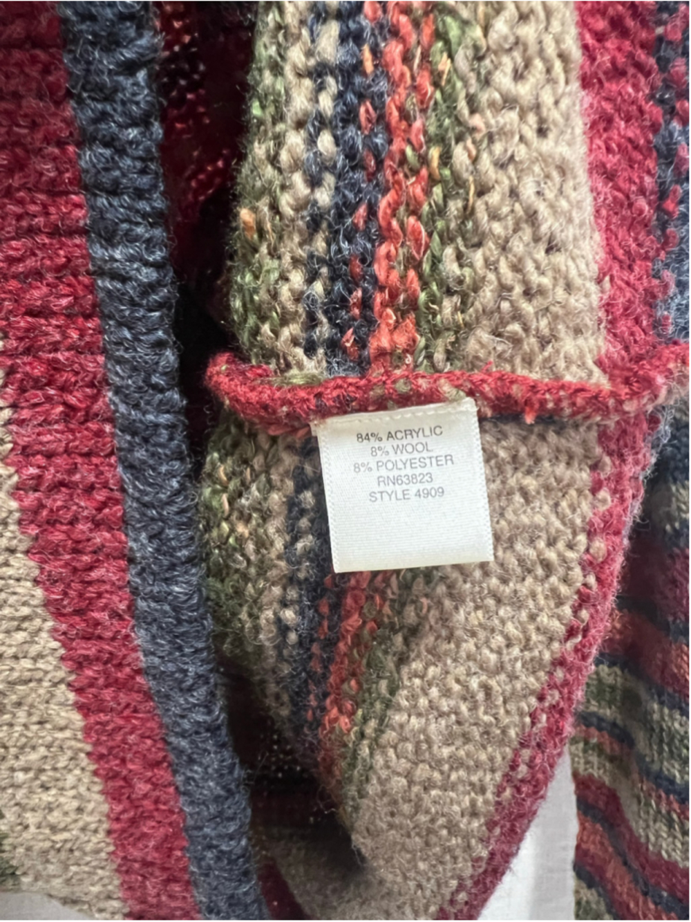 Christopher & Banks Fair Isle Cabincore Long Sleeve Button Down Cardigan Sweater - Picture 6 of 6